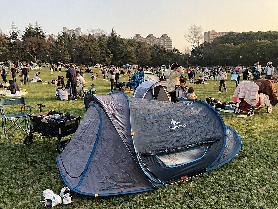近場の公園でプチキャンプを楽しむ人も増加